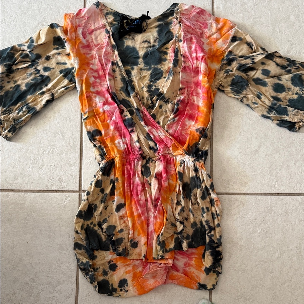 Blue Life Multicolor Tie-Dye Jumpsuit